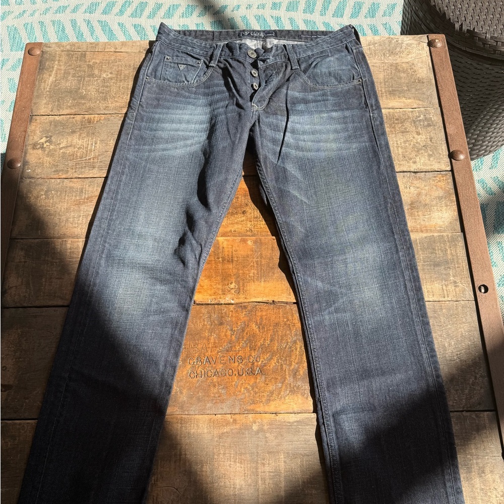Men's Blue Jeans Guess slim Vermont Tapered